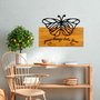 Wallity Butterfly 5 Escultura de pared en madera nogal y metal negro